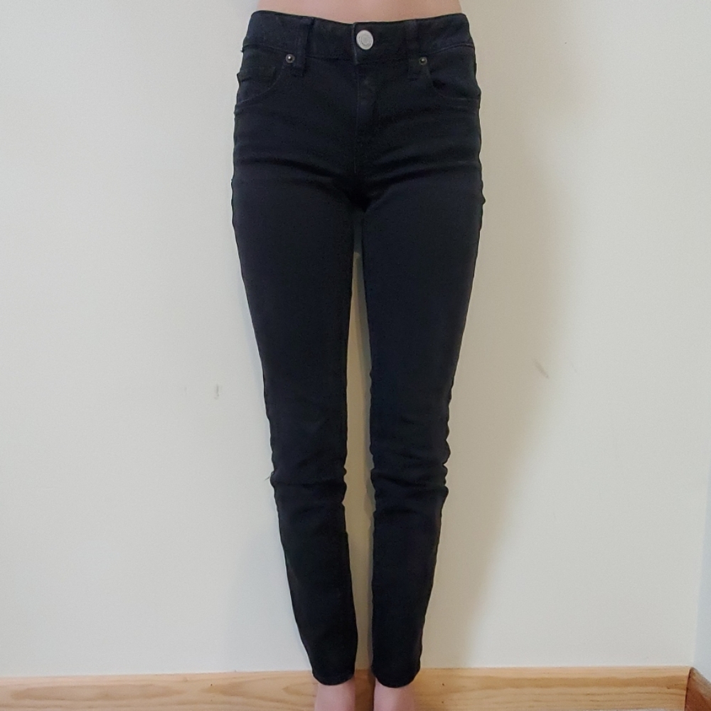 American Eagle Skinny Jeans, black, super stretch